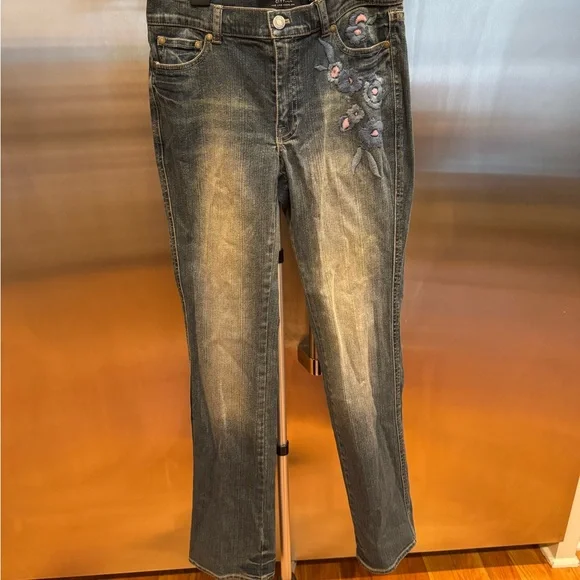 Floral Embroidered Bootcut Jeans (The Las Vegas Jean) - Picture 2 of 10